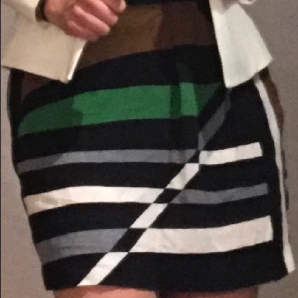 Derek Lam Geometric Design Pocketed Mini Skirt XS